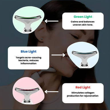 Masajeador Con Terapia de Luz Roja: Brazos, Rostro y Cuello